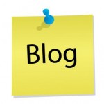 an icon for articles about blogging - it displays a thumbtacked post-it note saying *Blog* 